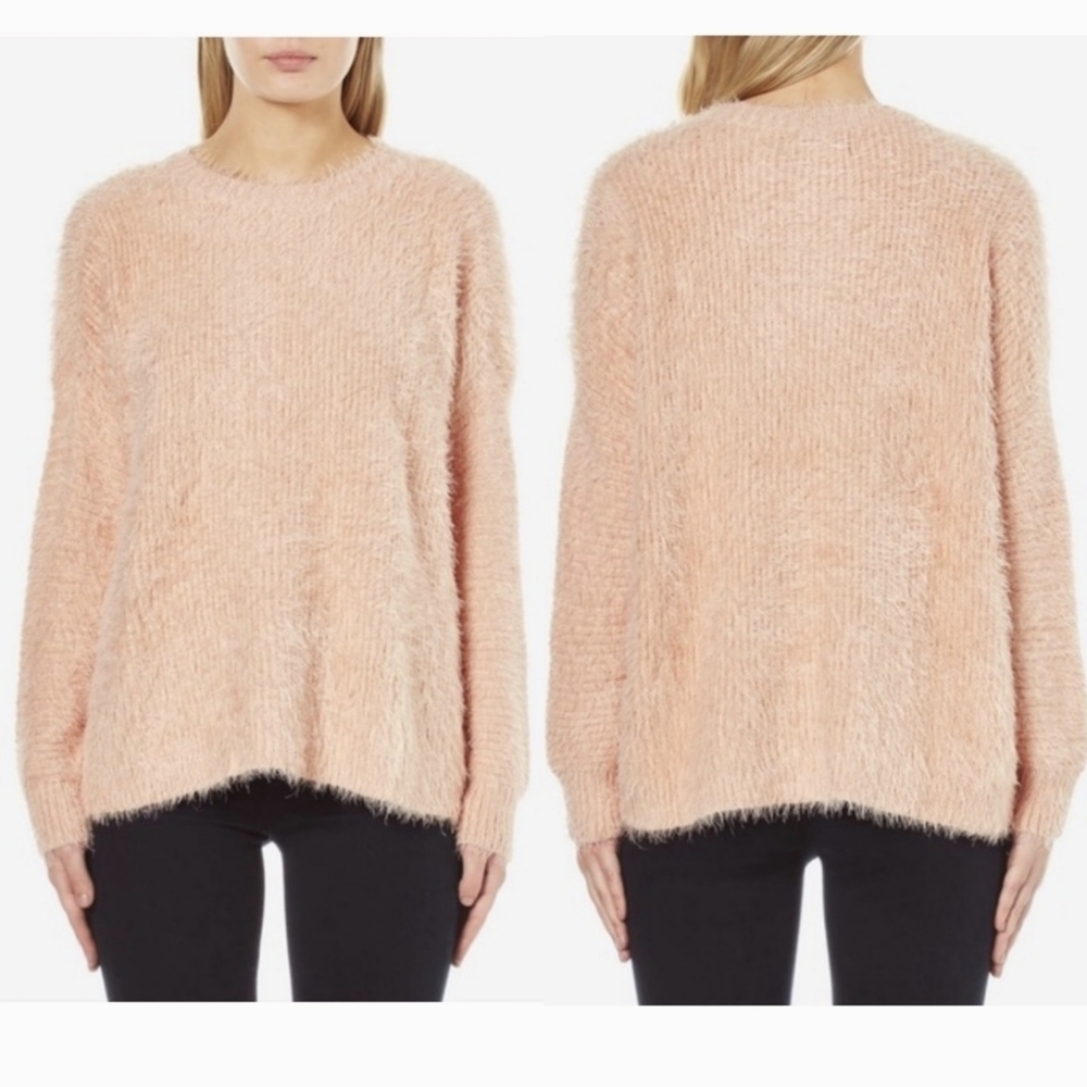MINKPINK Soft Serve Knit Eyelash Fuzzy Sweater.